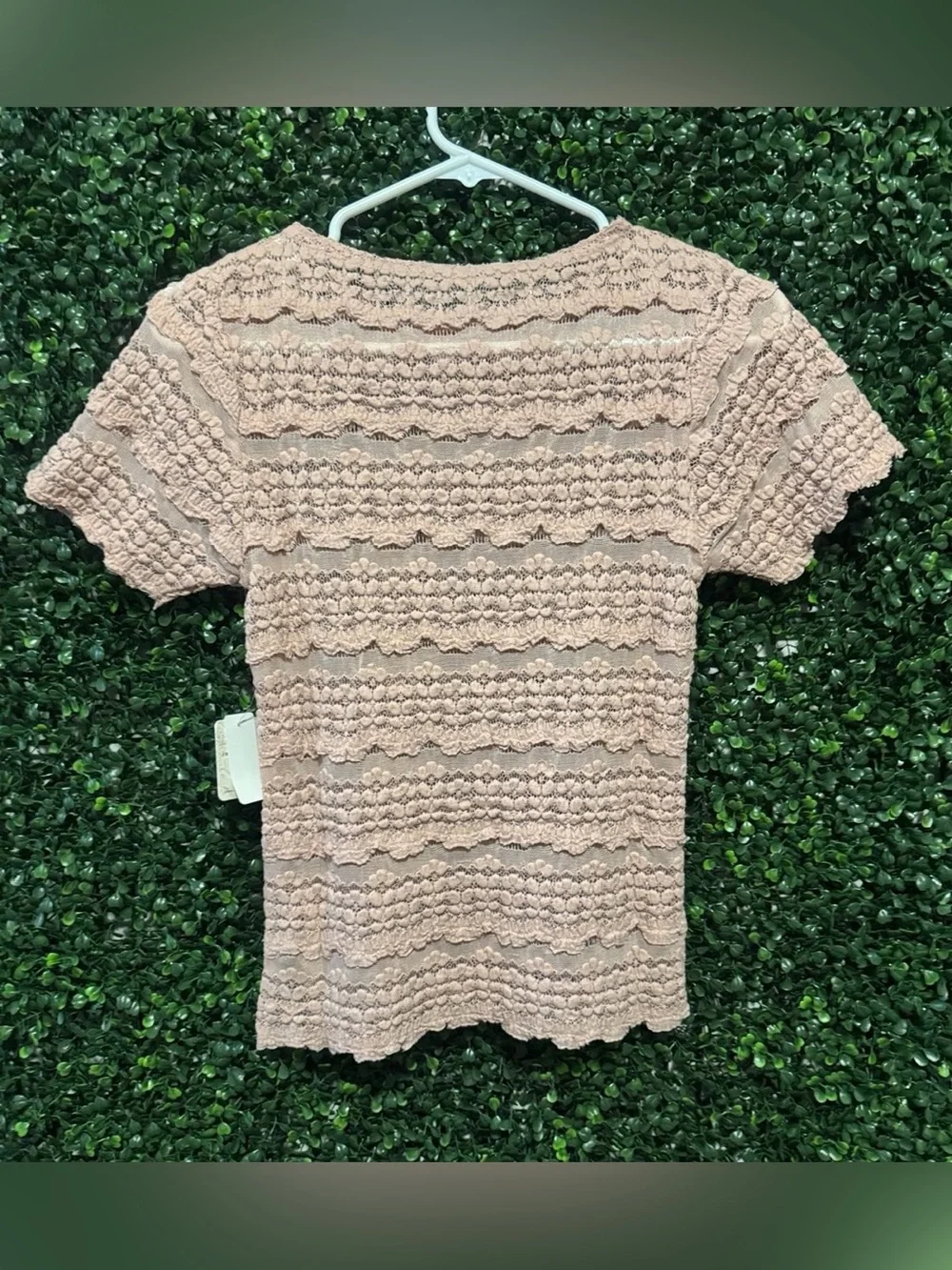FREE PEOPLE Angelina Lace Tee Top